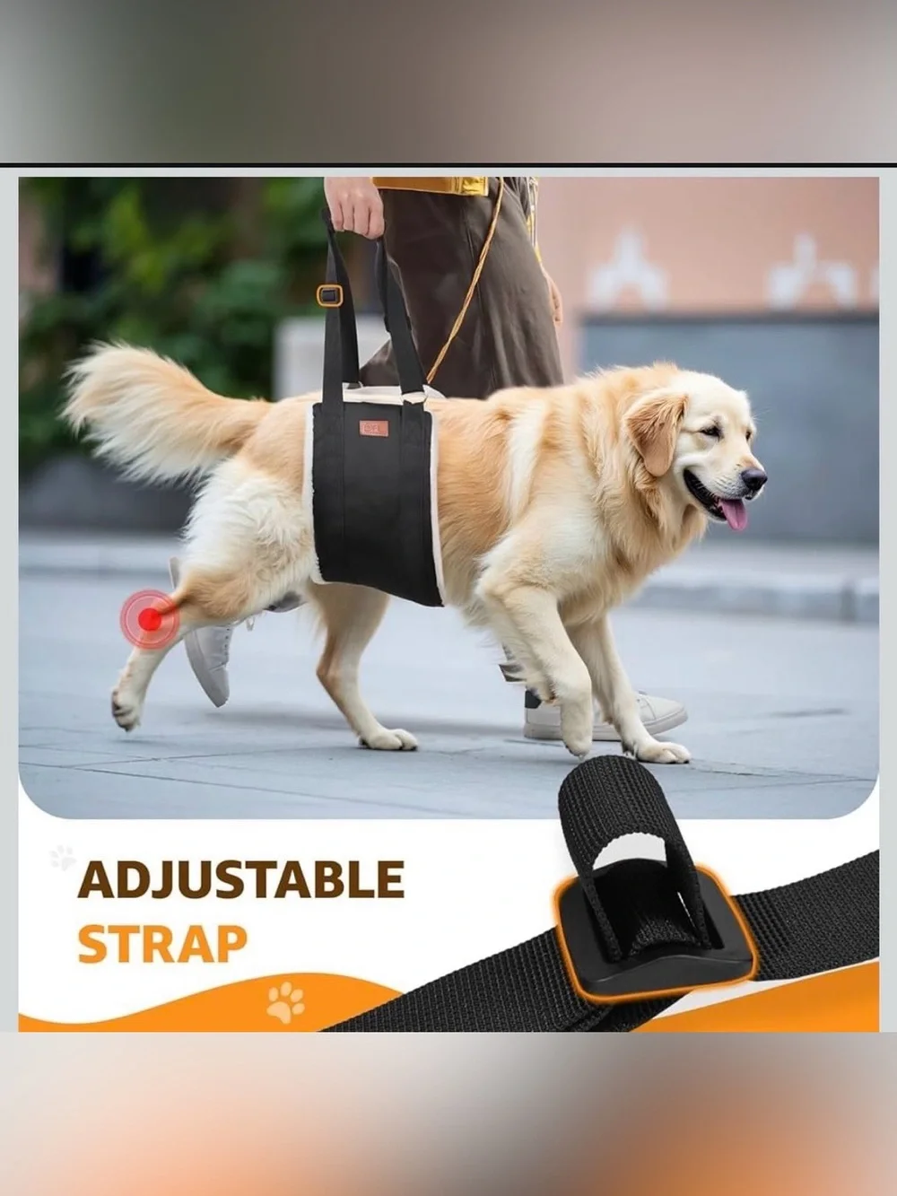 Adjustable Dog Lift Harness, Dog Sling for Large Dogs Lift Support and Rehab Har